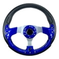thumbnail image 1 of Pactrade Marine Auto Car Club Golf Cart Steering Wheel Grip Horn Cap Polyurethane (PU) Sleeves 12.5"(320mm) Diameter Aluminum Spokes Fit Ezgo Yamaha 6-Hole Universal Pattern Hub No Adapter (Navy Blue), 1 of 9