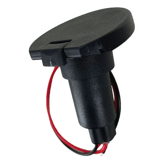 Pactrade Marine Boat 2-Prong Nylon Navigation Stern Light Pole Base Black Cover Socket Plug-in 3/4" Pole Flag Pole (Round - 15 Degrees)