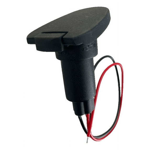 Pactrade Marine Boat 2-Prong Nylon Navigation Stern Light Pole Base Black Cover Socket Plug-in 3/4" Pole Flag Pole (Tear Drop - 15 Degrees)