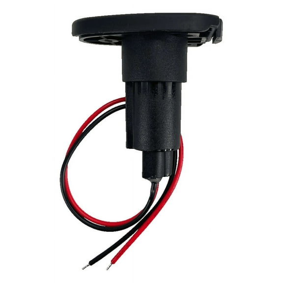 Pactrade Marine Boat 2-Prong Nylon Navigation Stern Light Pole Base Black Cover Socket Plug-in 3/4" Pole Flag Pole (Tear Drop - 90 Degrees)