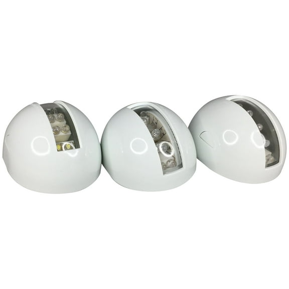 Pactrade Marine Boat Combo Side LED Stern Transom and Bi Color Pair Green Red Navigation Light USCG 2NM ABYC-16 Aprroval 12v White