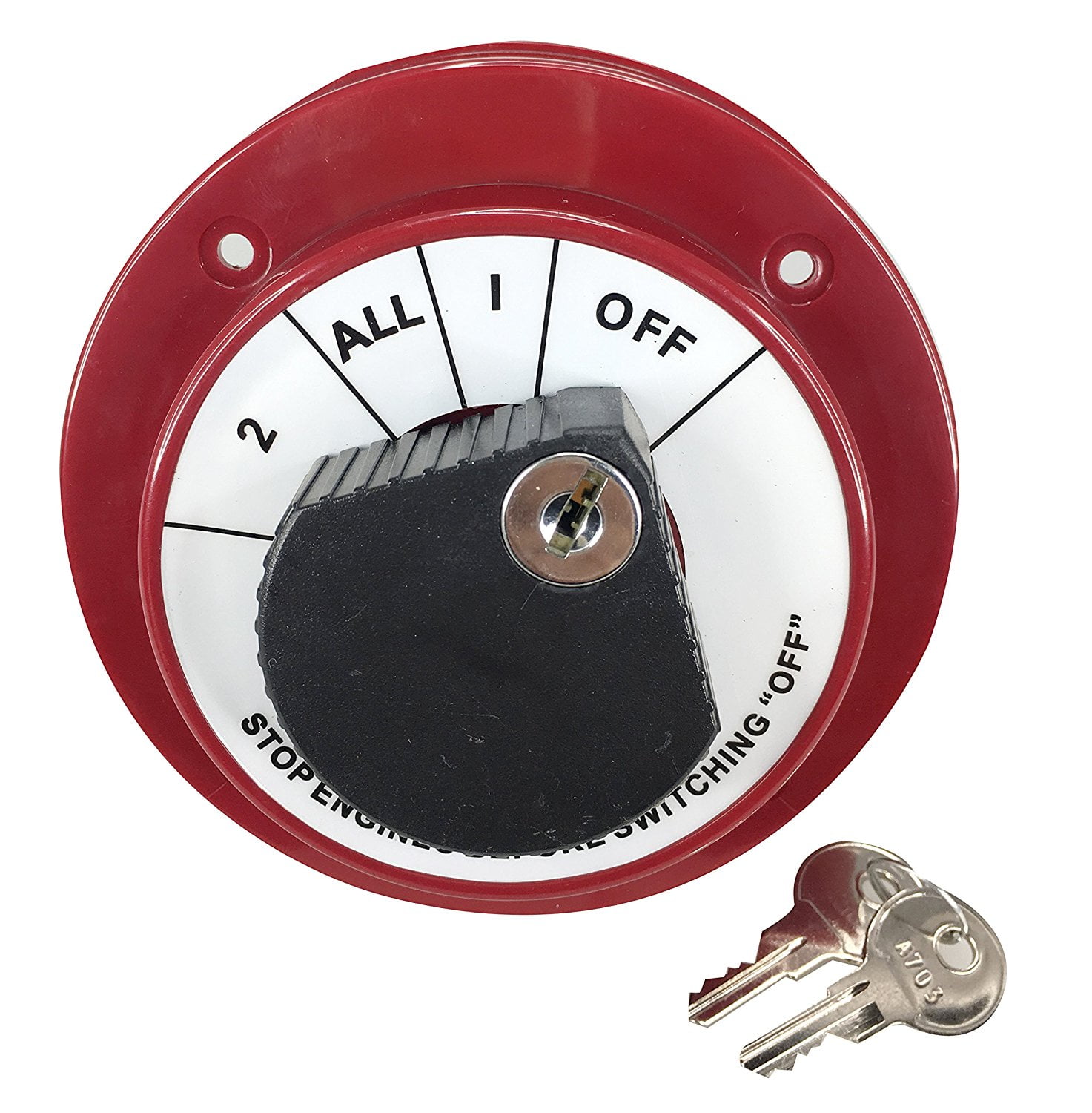 Pactrade Marine Boat Dual Battery Selector Disconnect Switch w/ Lock 250A 6-32V
