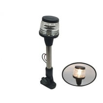 Pactrade Marine Boat Foldable All Round Anchor Light Stainless Steel Pole, Warm White