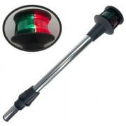 قارب Pactrade Marine Green &amp; Red Navigation Bow Light 12 In. طوق من الألومنيوم