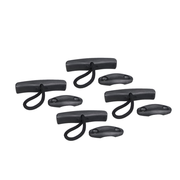 Pactrade Marine Boat Kayak Canoe 4Pcs Carrying Pull Toggle Handle w/4mm Cord Rope Accessories Plastic (2 Pairs)