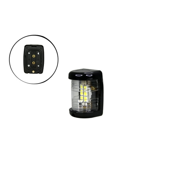 Pactrade Marine Boat Mini White Masthead LED navigation Light 12v up to 2 NM (Black)
