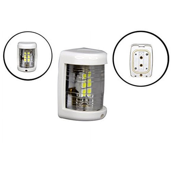 Pactrade Marine Boat Mini White Masthead LED navigation Light 12v up to 2NM (White)