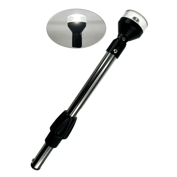 Pactrade Marine Boat Nature White LED All Round Navigation Pole 10-30V 1W 2NM CE RoHS SS Approved IP:65 120LM Locking Collar Plug-In Light (12")