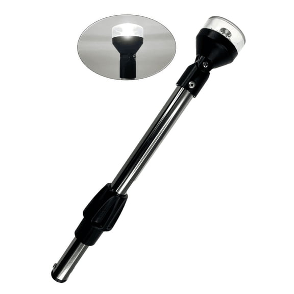 Pactrade Marine Boat Nature White LED All Round Navigation Pole 10-30V 1W 2NM CE RoHS SS Approved IP:65 120LM Locking Collar Plug-In Light (12")