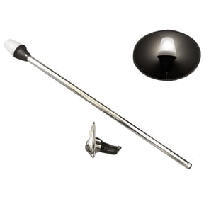 Pactrade Marine Boat Navigation All-Round Warm White Stern Light, 2-Prong Chrome Base, 24" L