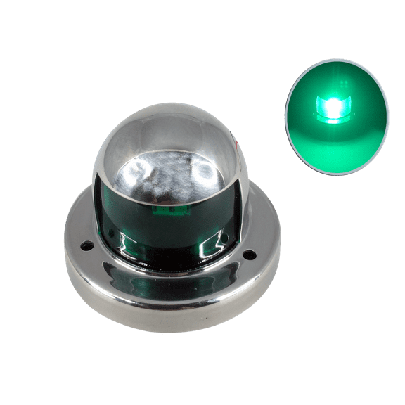 Pactrade Marine Boat Pontoon 8 LED S.S.316 Green Starboard Navigation Light 12V