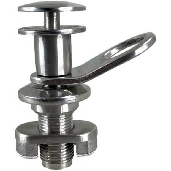 Pactrade Marine Boat Pontoon Deck Dockside Quick Release Fender Lock Stainless Steel 316 Mounting Pins Threaded Drain Plug NPT Docking Hole for Rope Line Secured Button Diameter (1/2" Pin)