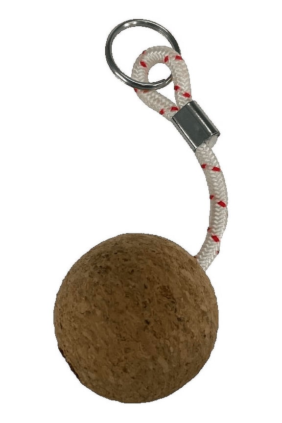 Boat Pontoon Kayak Buoyant Brown Cork Wooden Ball Water Sports Ring Keyring Float Keychain Floating Key Chains Holder Diving Swimming Canoeing Fishing Kayaking Surfing Sailing (1)