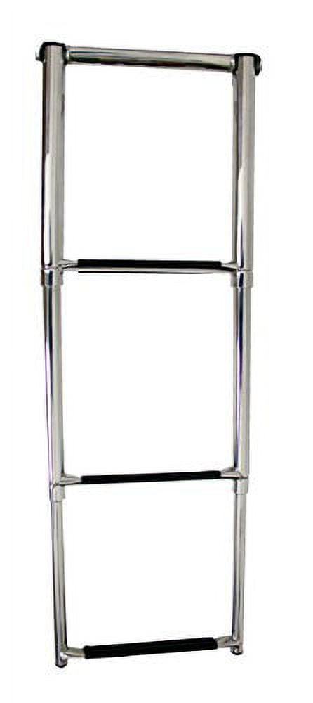 ABOVE PLATFORM TELESCOPIC 3 STEP LADDER IN STAINLESS STEEL - Boulters Chandlery - Foto 11