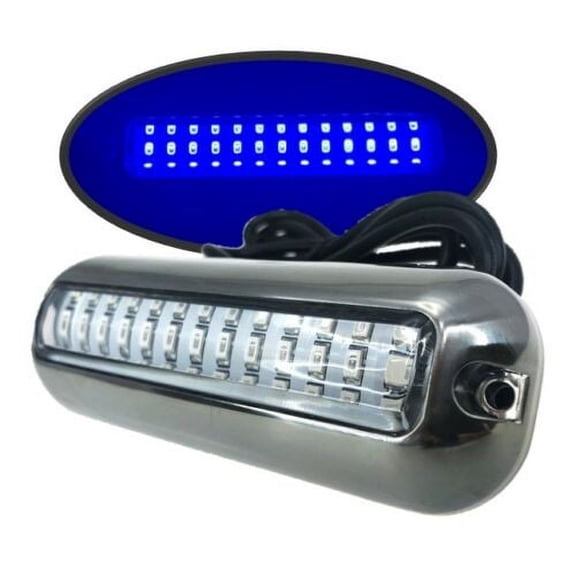 Pactrade Marine Boat Underwater LED Blue Light SS316 95LM IP68 Surface Mount up to 30V
