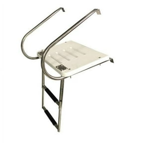 Pactrade Marine Boat Univ. Swim Platform Under Mount Telescopic Ladder 2 Step in/outboard