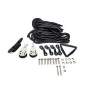 Pactrade Marine Kayak Canoe Boat Anchor Trolley Kit SS 316 Hardware with Rope
