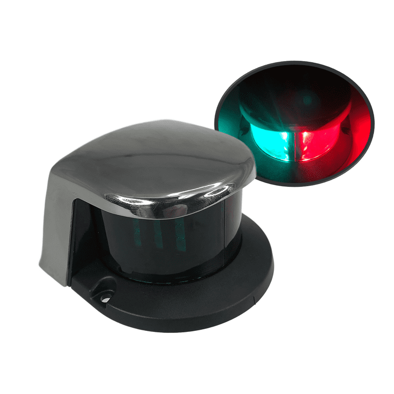 Pactrade Marine LED Blanco Redondo, Luz De Popa, Luz De Anclaje, Luz De Poste LED De Navegación De Barco Con Poste Estándar De 22 Pulgadas Con Base Fija Extraíble De 2 - Foto 7