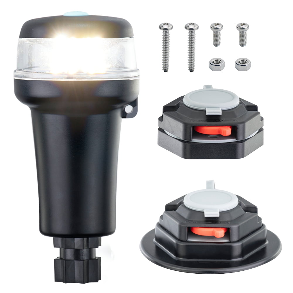 Pactrade Marine Navigation Lights for Boats LED - White Battery Powered Nav  Lights for Boats - Surface Mounts (Flat), Fixed Base, 2-Mode Operation -  1NM Waterproof - Walmart.com, image size:1000x1000