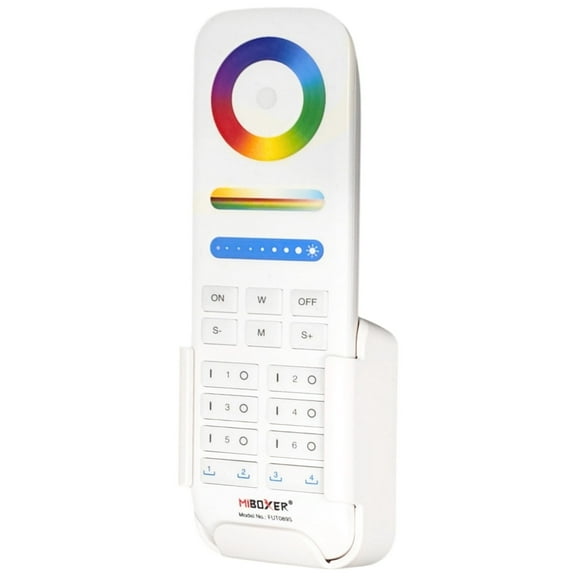 Pactrade Marine RGB+CCT LED Remote Control for Mi-Light 2.4G Systems - 6-Zone RF Wireless Remote with 16M Colors, Temperature, Dimmer Control, 98 FT Range - No WiFi Needed, Marine-RV Ready (FUT089S)
