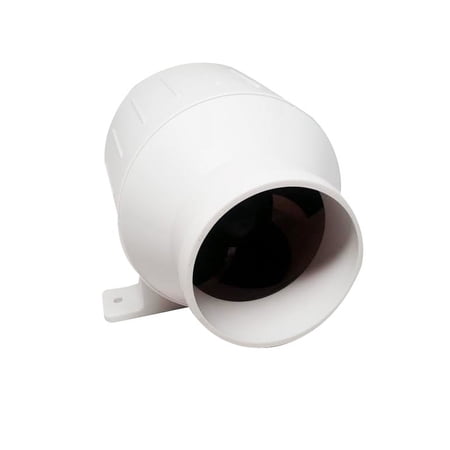 Pactrade Marine RV Car ABS Turbo In-Line Blower, 12VDC, White
