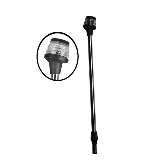 Pactrade Marine S.S 24" All-Round Stern Navigation Anchor Pole Light w/Collar