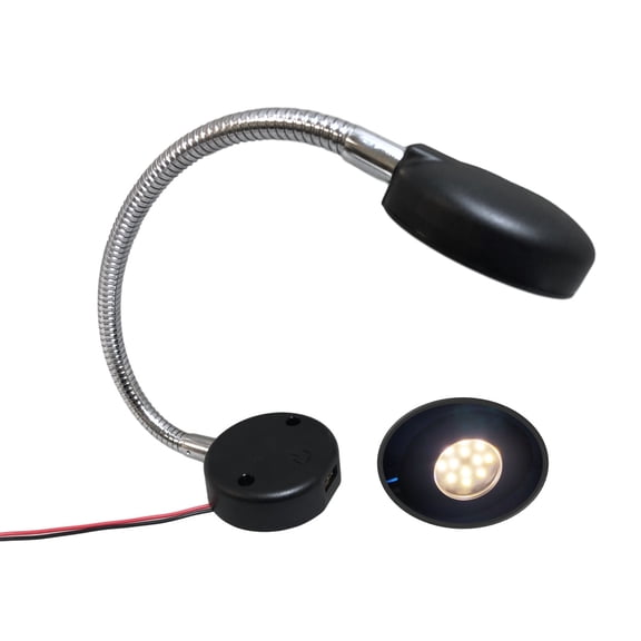 Pactrade Marine White LED Flexible Chart Reading Light USB Charger Touch Switch