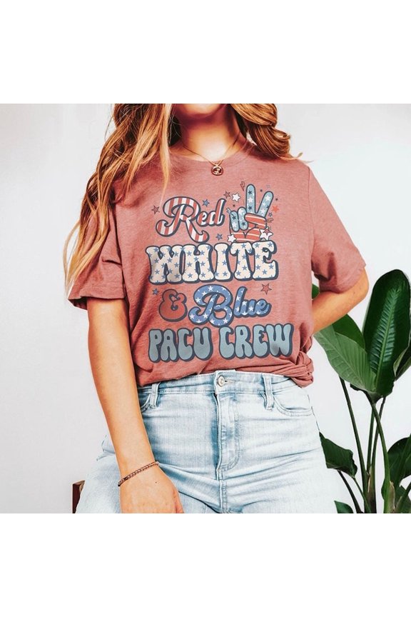 Pacu Nurse 4Th Of July T-Shirt - Red White Blue Pacu Crew Tjuly 4Th Independence Day Post Anesthesia Squad Rn Fourth Tee