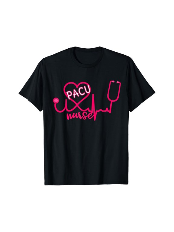 Pacu Nurse Post Anesthesia Ekg Stethoscope Heart Pediatric T Shirt