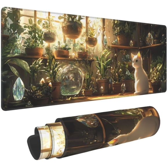 Pad 31.5 X 11.8 Inch Big Desk Rubber Base Stitched Edges Keyboard Pad XXL Mat for and Office