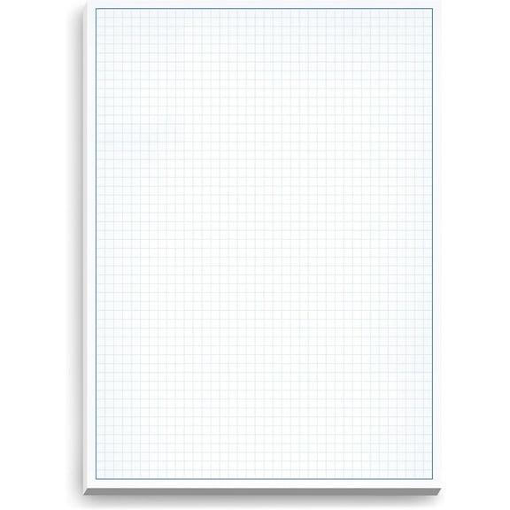 Pad for Blueprint Drawings, Drafting, Engineering Drawing, and Planning - 11x17 Blueprint Quadrille Grid Paper Pads with Blue Lines, High Brightness 50 Sheets (1-Pack)