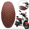 thumbnail image 1 of Pad /Breathable /Elastic /PU Leather 3D Mesh Waterproof Motorcycle Seat Cushion Cover for Motorbike Outdoor , Brown M, 1 of 8