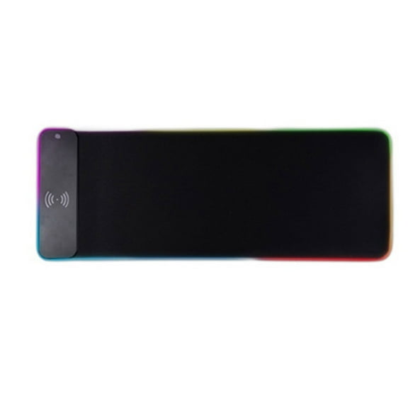 Pad LED Gaming Mousepad LED Large Game Pad with 15W Wireless Charging Mat Rubber Base for Laptop
