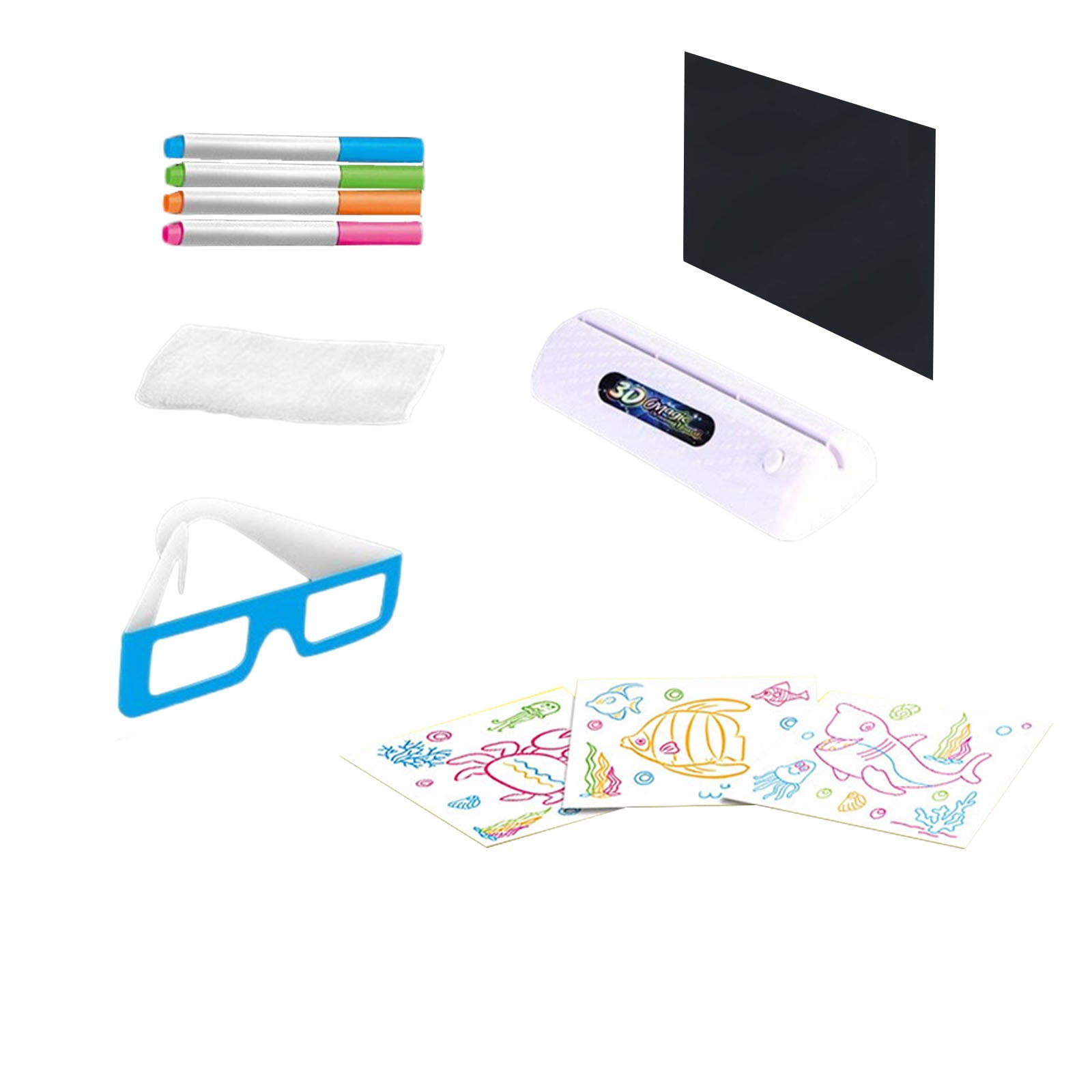 Pad Light Up LED Drawing Tablet With Extras Includes Wipe Board Cloth