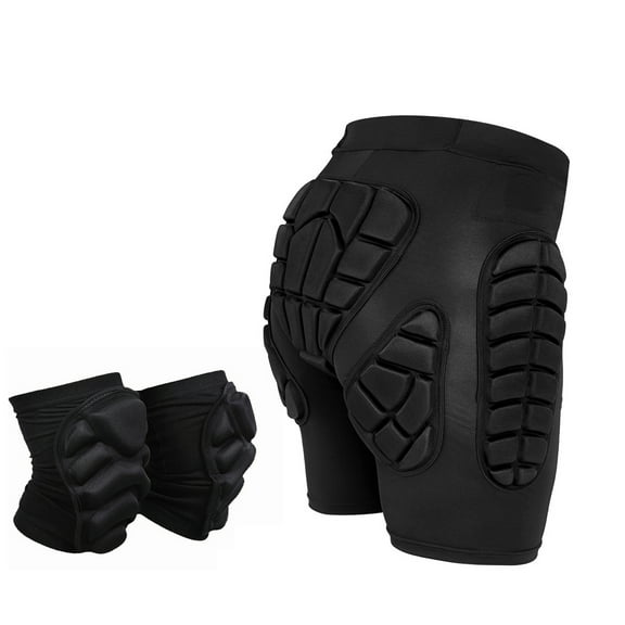 Pad Outdoor Ski  Shorts  + Knee Pads Set Waterproof Skateboarding Snowboarding Skiing For Women Men