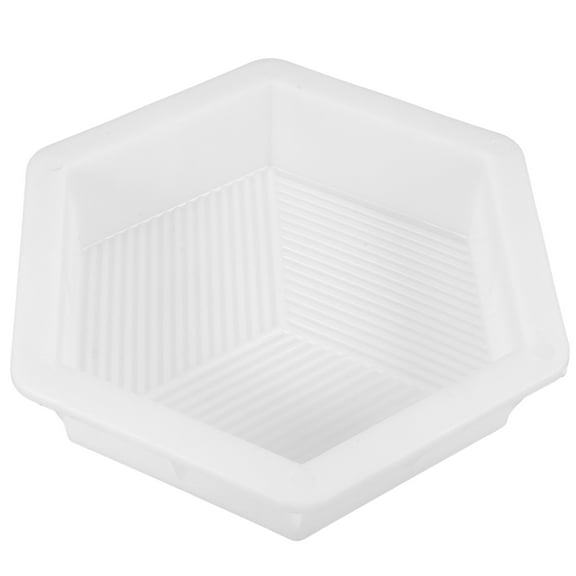 Hexagon Walkway Maker Mold for Brick Making Reusable White PP Material 6 Sides Long Lasting