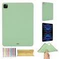 thumbnail image 1 of for Pad Pro 12.9 inch 2022/2021/2020/2018 Frosted Case, Slim Fit Lightweight Design Matte TPU Rubber Soft Skin Silicone Shockproof Protective Back Case Cover for iPad Pro 12.9 - Matchagreen, 1 of 8