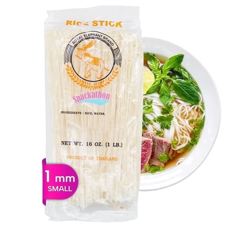 Snackathon Pad Thai Style Rice Stick Noodles, 1 mm Width, 16 oz