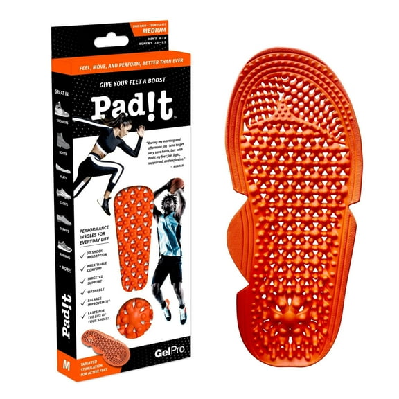Pad!t EVA Foam Replacement Insoles, Medium