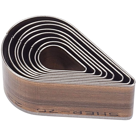 Padahall Leather Hole Punch Die Teardrop8 Sizes Hole Hollow Punch Set High Carbon Steel Punch Cutter Tool Kit Cutting for Leather EVA Foam Fiber Board Clay Handmade DIY Craft grey