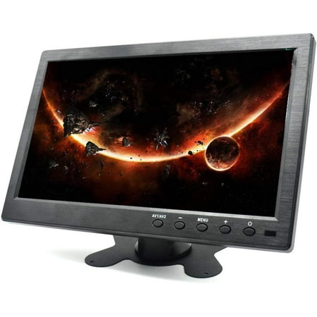 Padarsey 10.1” HD Monitor for Mini TV & Car Video Player & Computer Display TFT LCD Color Screen for Car Backup Camera & Home Security System Built in Speaker Support BNC/AVI/VGA/HDMI