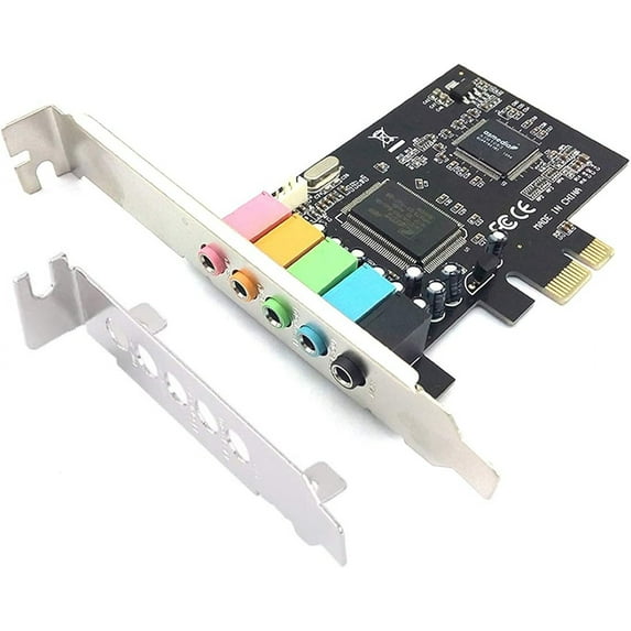 Padarsey PCIe Sound Card, 5.1 Internal Sound Card for PC Windows 7 with Low Profile Bracket, 3D Stereo PCI-e Audio Card, CMI8738 Chip 32/64 Bit Sound Card PCI Express Adapter