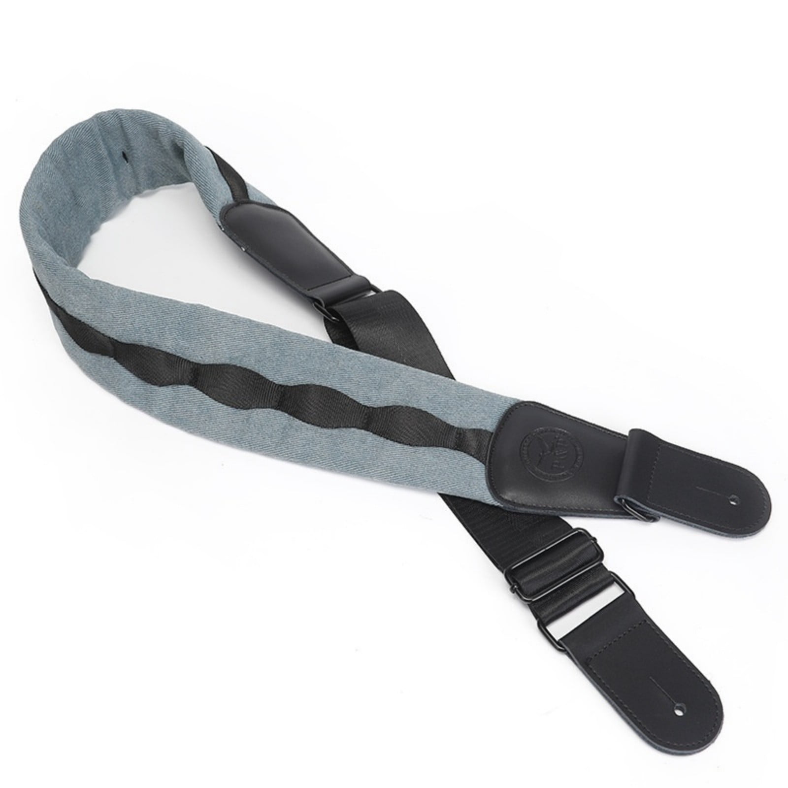 Padded Adjustable Guitar Strap with Leather Ends for Acoustic Electric Bass & Ukulele, Wide Soft Shoulder Strap
