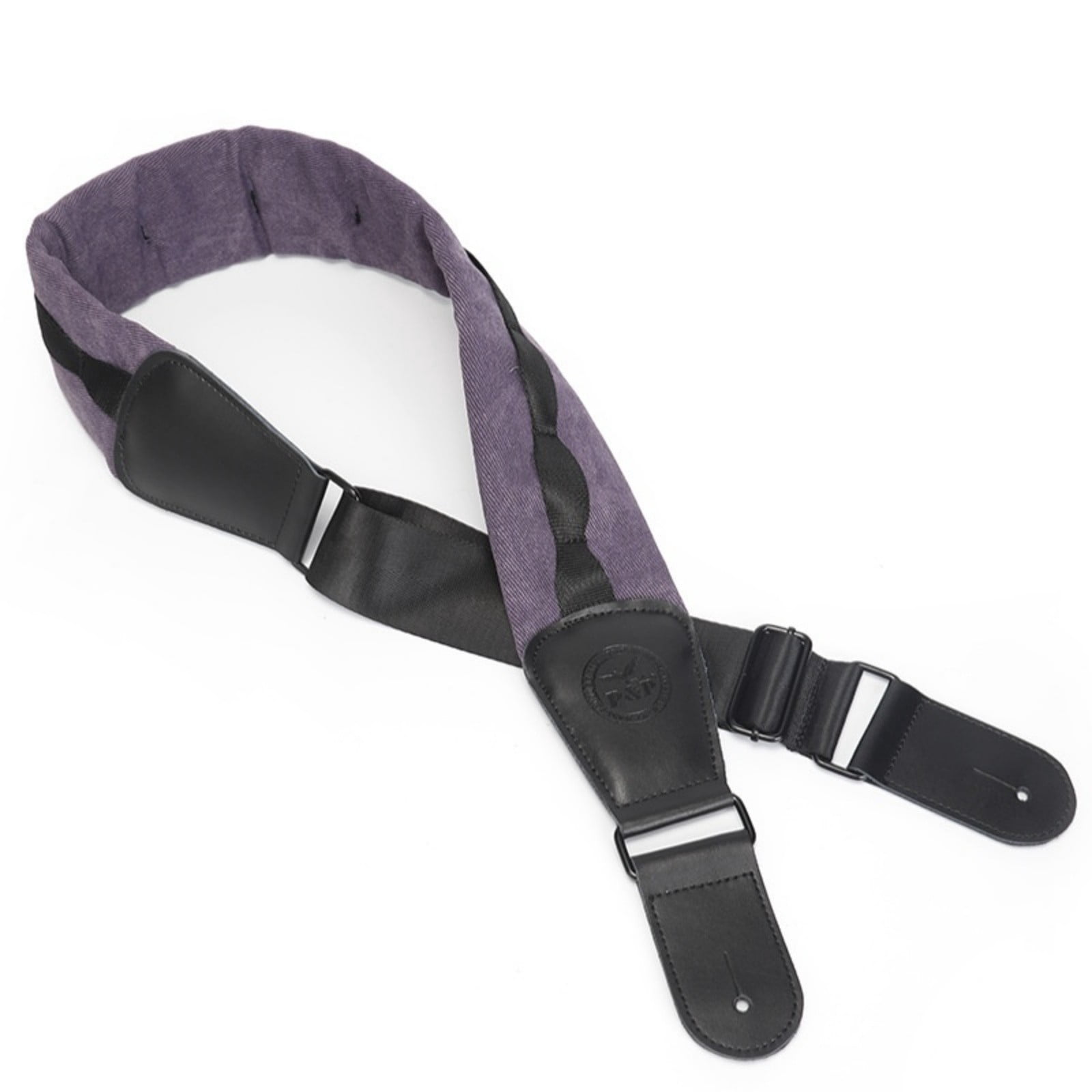Padded Adjustable Guitar Strap with Leather Ends for Acoustic Electric Bass & Ukulele, Wide Soft Shoulder Strap