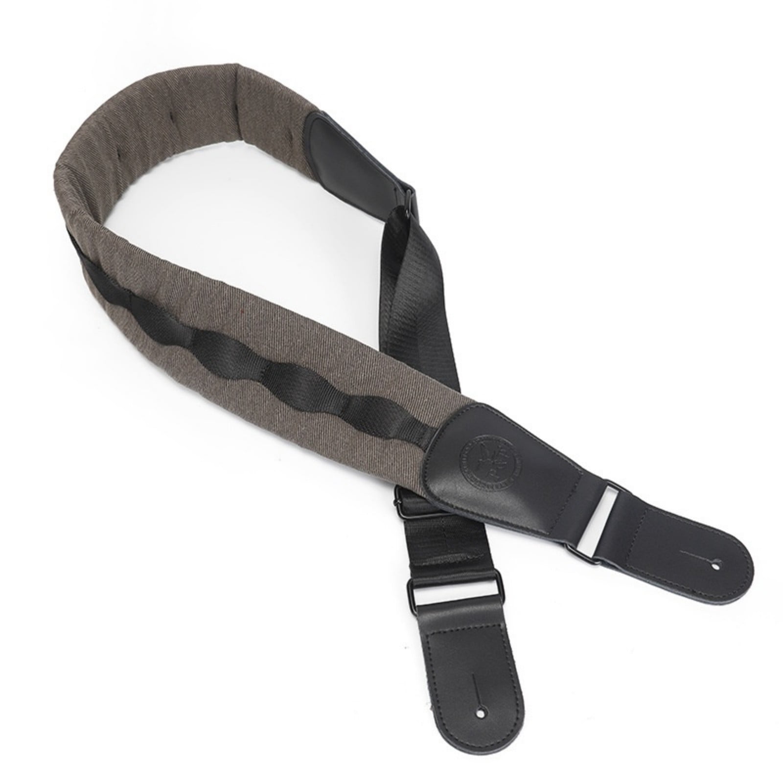 Padded Adjustable Guitar Strap with Leather Ends for Acoustic Electric Bass & Ukulele, Wide Soft Shoulder Strap