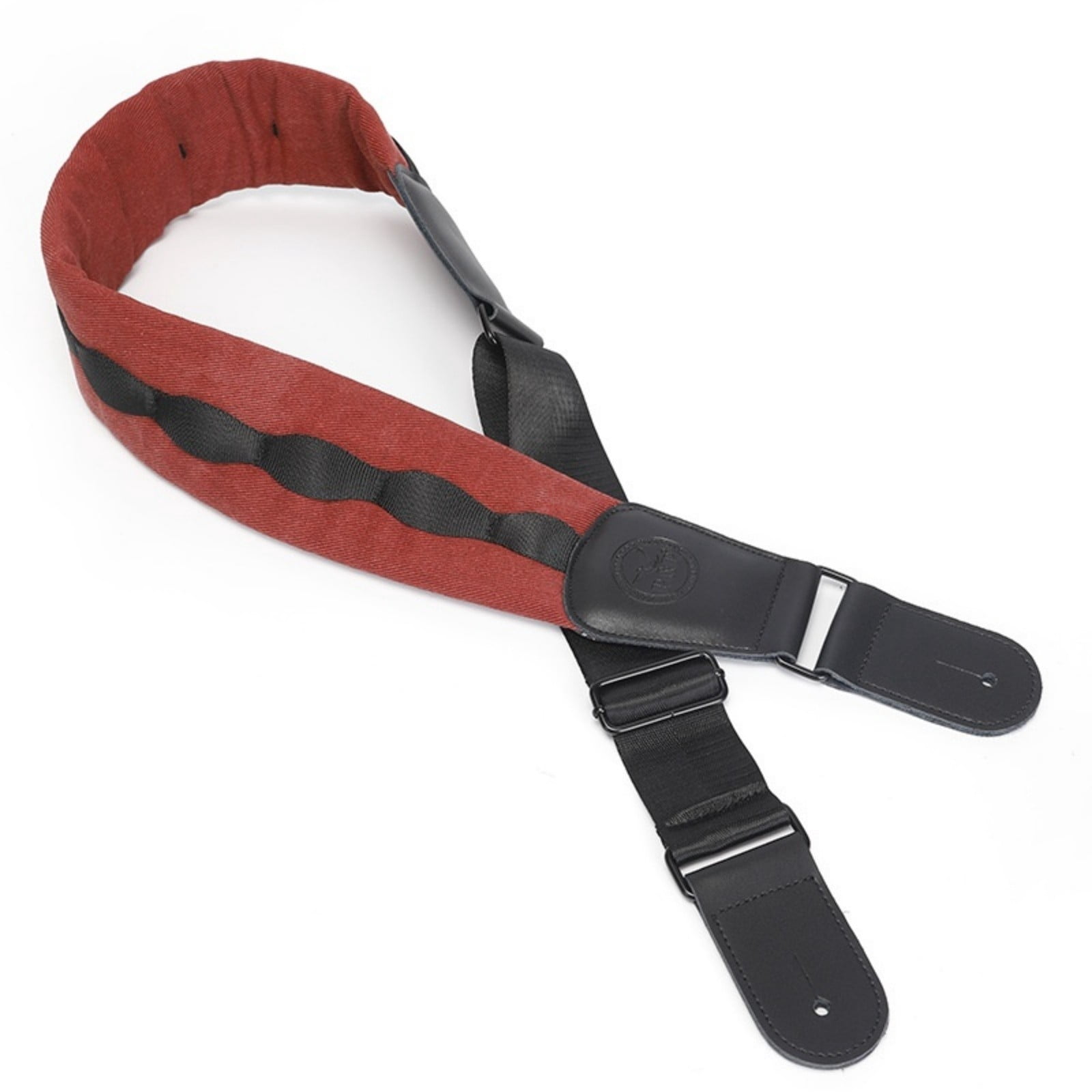 Padded Adjustable Guitar Strap with Leather Ends for Acoustic Electric Bass & Ukulele, Wide Soft Shoulder Strap