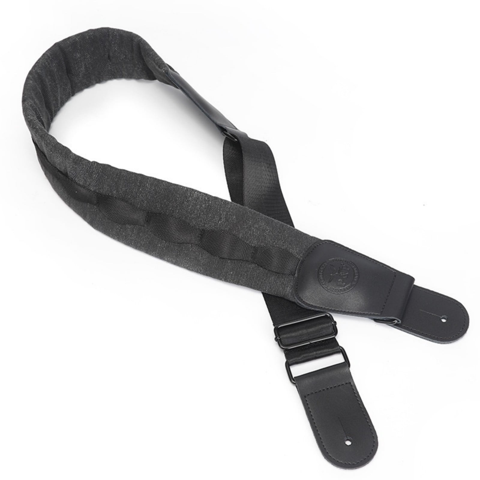 Padded Adjustable Guitar Strap with Leather Ends for Acoustic Electric Bass & Ukulele, Wide Soft Shoulder Strap