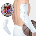 thumbnail image 1 of Padded Arm Sleeves 1 Pack, Elbow Forearm Crashproof Pads，Silicone Antislip Designs，Air Permeability and Comfortable - for Football Basketball Volleyball Soccer -White XL, 1 of 8