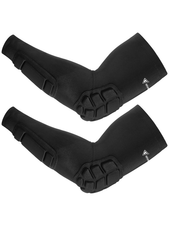 Padded Arm Sleeves 2 Pack, Crashproof Elbow Forearm Pads Protection Support for Football Basketball Volleyball Soccer