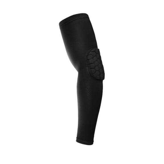 Padded Basketball Elbow Arm Sleeve Breathable Compression Support With Honeycomb Pad For Sports Protection(Black-38Cm)